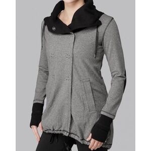 Lululemon Gratitude Wrap Static Charcoal Purple Lining Size 8